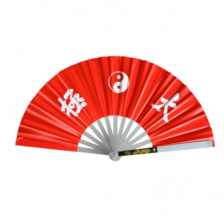 EVENTAIL TAI CHI ROUGE ALUMINIUM - TAICHITAO