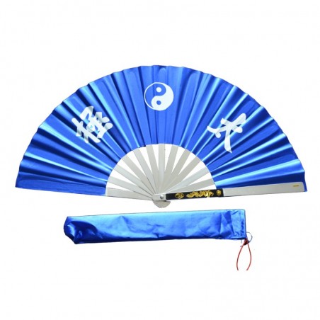 EVENTAIL TAI CHI BLEU ALUMINIUM - TAICHITAO