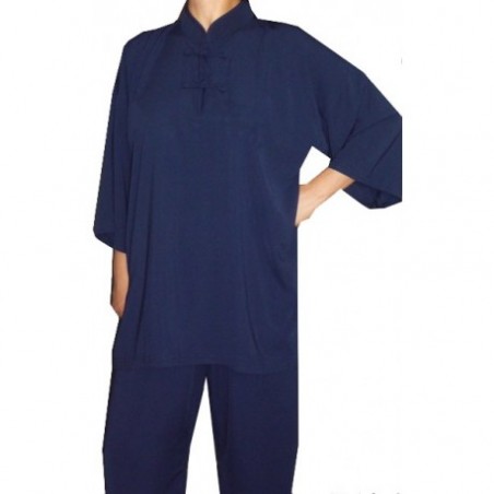 TENUE MANCHE 3-4 TAI CHI QI GONG BLEU MARINE