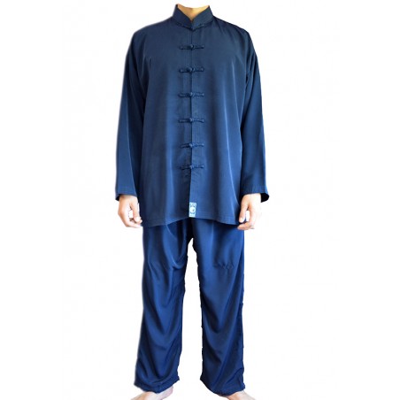 TENUE VOILE DE COTON BLEU MARINE TAI CHI - QI GONG - TAICHITAO