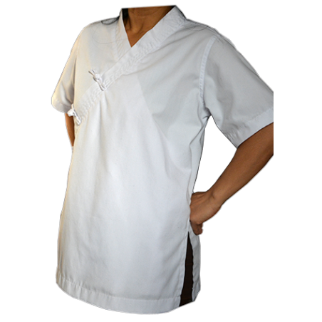 VESTE DE SOIN BLANCHE EN COTON