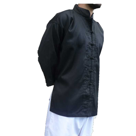 VESTE KUNG FU COTON NOIR