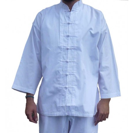 VESTE KUNG FU COTON BLANC
