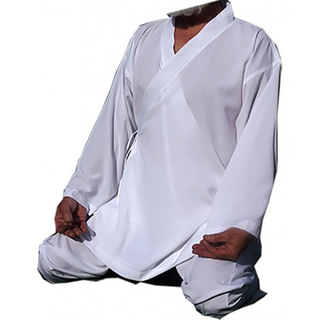 TENUE QI GONG VOILE DE COTON BLANC