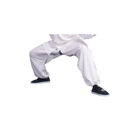 PANTALON TAICHI QI GONG soie mélangée blanc