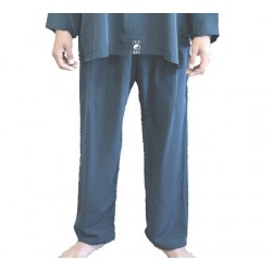 PANTALON TAICHI QI GONG soie mélangée gris bleu